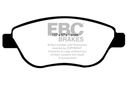 EBC Front Greenstuff Pads for Opel Corsa (D) 1.3 TD 90BHP 2006 DP21966