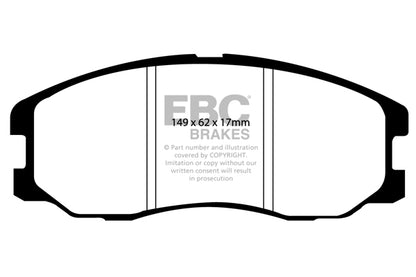 EBC Front Greenstuff Pads for Opel Antara 2.4 BHP 2007 DP61975