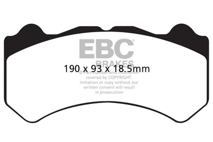 EBC Front Orangestuff Pads for Nissan GTR (R35) 3.8 Twin T 485BHP 2008 DP91983