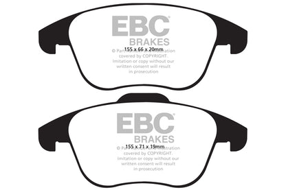 EBC Front Yellowstuff Pads for Audi Q3 8U 1.4 T 125BHP 2016 DP41997R