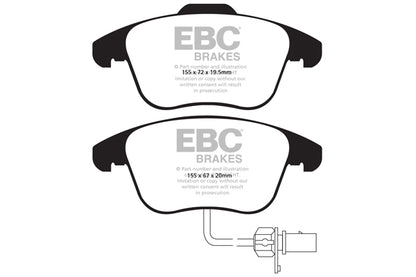 EBC Front Yellowstuff Pads for Audi A4 B8 1.8 T 120BHP 2008 DP41998R