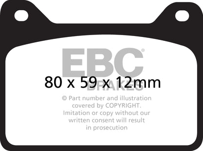 EBC Front Bluestuff NDX Pads for Porsche 911 (997) Carrera 3.6 BHP 2008 DP52057NDX