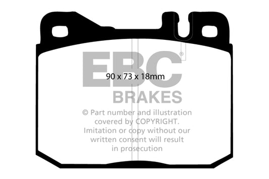 EBC Front Yellowstuff Pads for Mercedes W126 260 SE BHP 1990 DP4261R