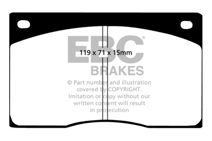 EBC Front Redstuff Pads for Jaguar XJRS 5.3 BHP 1990 DP3262C