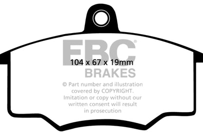 EBC Front Greenstuff Pads for Volvo 340 1.4 BHP 1990 DP2310/2