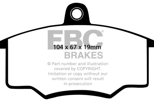 EBC Front Greenstuff Pads for Volvo 340 1.4 BHP 1990 DP2310/2