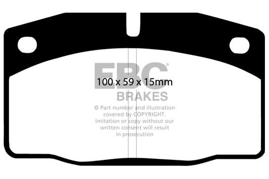EBC Front Greenstuff Pads for Lotus Elan M100 1.6 132BHP 1990 DP2325