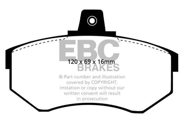 EBC Front Greenstuff Pads for Audi 80 1.6 BHP 1990 DP2369/2