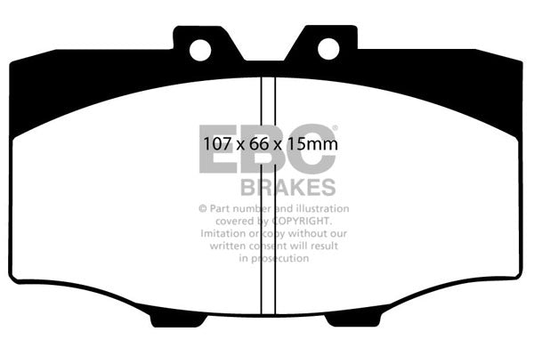 EBC Front Yellowstuff Pads for Toyota Landcruiser RJ70 2.4 BHP 1990 DP4380R