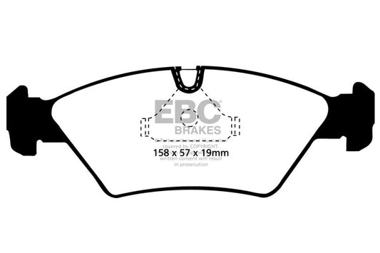EBC Front Greenstuff Pads for BMW 6 Series (E24) 635 3.5 218BHP 1990 DP2414