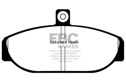 EBC Front Greenstuff Pads for Volvo 740 2.0 BHP 1990 DP2435