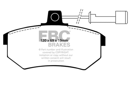 EBC Front Greenstuff Pads for Audi 80 1.6 BHP 1992 DP2486