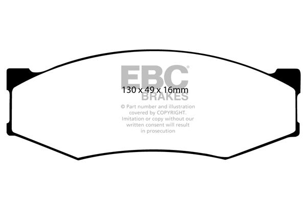 EBC Front Greenstuff Pads for Nissan Bluebird T72 1.6 BHP 1990 DP2538