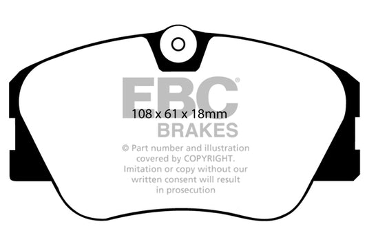 EBC Front Greenstuff Pads for Mercedes E Class (W124) E200 BHP 1993 DP2577
