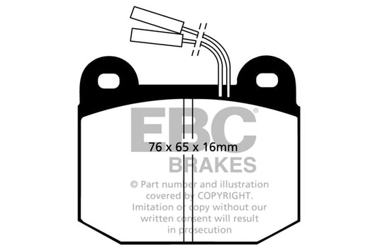 EBC Front Yellowstuff Pads for Alfa Romeo 75 1.8 T BHP 1990 DP4197R