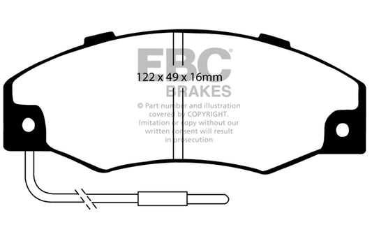 EBC Front Greenstuff Pads for Alpine GTA 2.5 T BHP 1990 DP2604