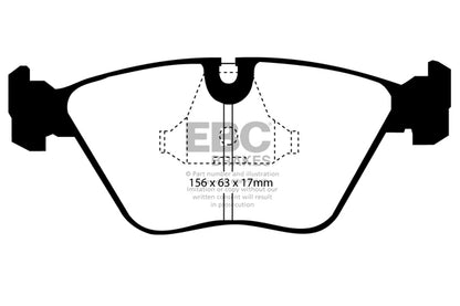 EBC Front Yellowstuff Pads for Audi 100 quattro 2.3 136BHP 1990 DP4689/2R