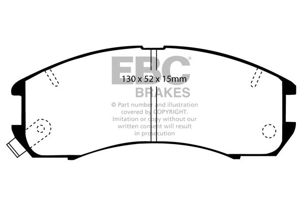 EBC Front Greenstuff Pads for Ford Probe 2.0 BHP 1992 DP2705