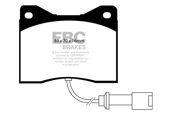 EBC Front Redstuff Pads for Ford Sierra Cosworth 2.0 T BHP 1990 DP3753C