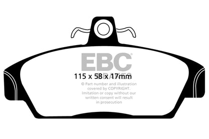 EBC Front Yellowstuff Pads for Ariel Atom 1.8 BHP 1998 DP4817R