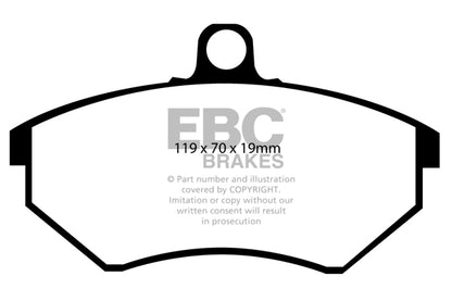 EBC Front Yellowstuff Pads for Seat Cordoba Cupra 1.8 T BHP 2000 DP4841/2R