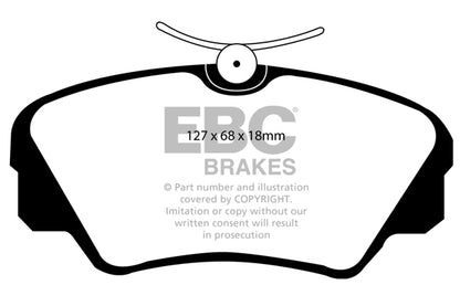 EBC Front Greenstuff Pads for Opel Omega 2.0 BHP 1995 DP2937