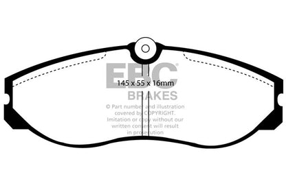 EBC Front Greenstuff Pads for Ford Maverick 2.4 BHP 1993 DP6947