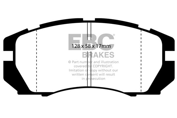 EBC Front Yellowstuff Pads for Subaru Legacy BC5 2.0 T BHP 1992 DP4966R