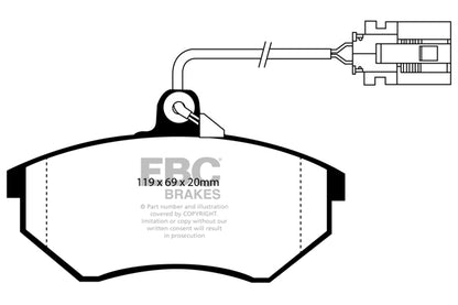 EBC Front Greenstuff Pads for Volkswagen Corrado 2.9 192BHP 1992 DP2981