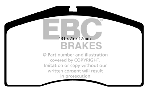 EBC Front Orangestuff Pads for Audi RS2 8C 2.2 T 311BHP 1993 DP9997