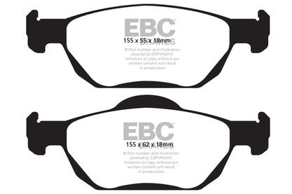 EBC Front Yellowstuff Pads for Honda Accord CU1 2.0 BHP 2008 DP42000R