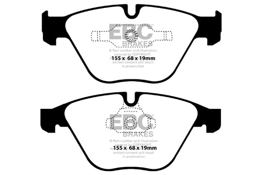 EBC Front Greenstuff Pads for BMW 3 Series (E90) 325 3.0 TD BHP 2007 DP22006