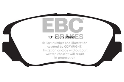 EBC Front Redstuff Pads for Opel Insignia 2.0 TD 110BHP 2008 DP32013C
