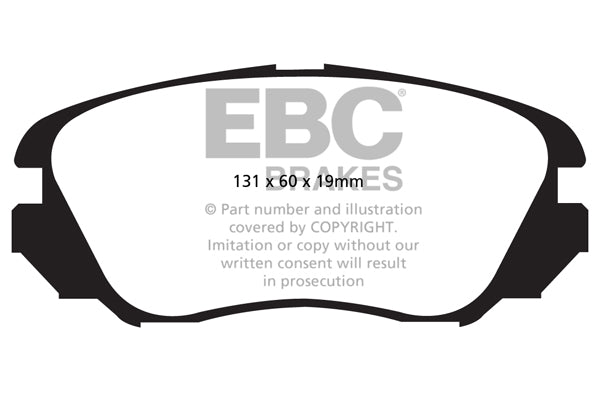 EBC Front Yellowstuff Pads for Opel Insignia 1.4 T 140BHP 2011 DP42013R