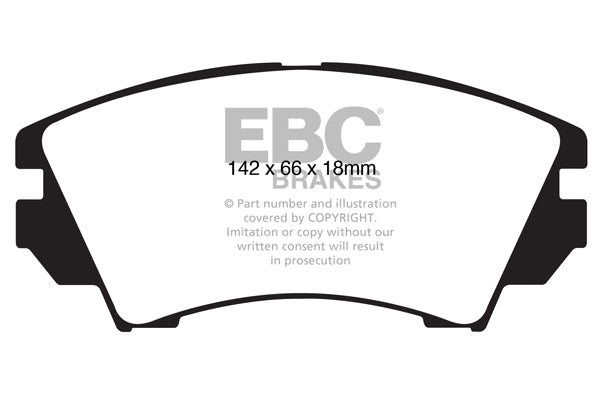 EBC Front Yellowstuff Pads for Opel Astra (J) 2.0 TD 160BHP 2012 DP42014R