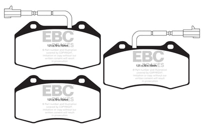 EBC Front Greenstuff Pads for Abarth Punto Evo 1.4 T 163BHP 2010 DP22021/2