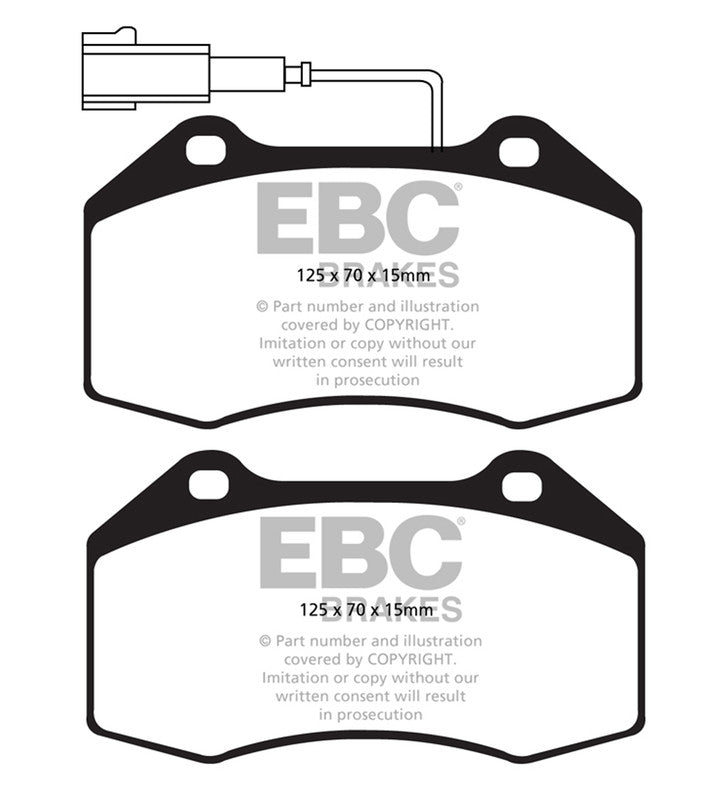 EBC Front Bluestuff NDX Pads for Abarth 595 1.4 T 180BHP 2013 DP52021/2NDX