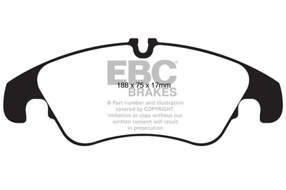 EBC Front Greenstuff Pads for Audi Q5 quattro 8R 2.0 T 180BHP 2008 DP62022
