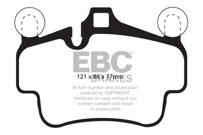 EBC Front Orangestuff Pads for Porsche 911 (997) Carrera 3.6 BHP 2005 DP92029