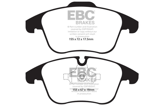 EBC Front Greenstuff Pads for Citroen C5 1.6 BHP 2010 DP22040