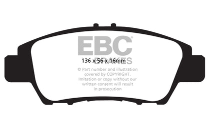 EBC Front Yellowstuff Pads for Honda City 1.4 BHP 2008 DP42041R