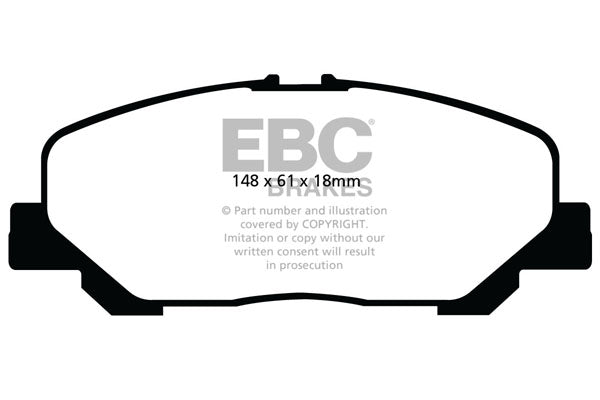 EBC Front Yellowstuff Pads for Toyota Alphard 2.4 168BHP 2008 DP42048R