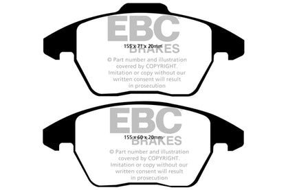 EBC Front Yellowstuff Pads for Citroen C4 1st Generation 2.0 177BHP 2007 DP42052R