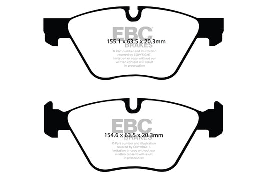 EBC Front Greenstuff Pads for BMW X1 (E84) 2.0 18 150BHP 2010 DP62077