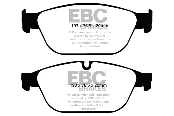 EBC Front Redstuff Pads for Audi A8 quattro D4/4H 4.0 Twin T 420BHP 2012 DP32087C