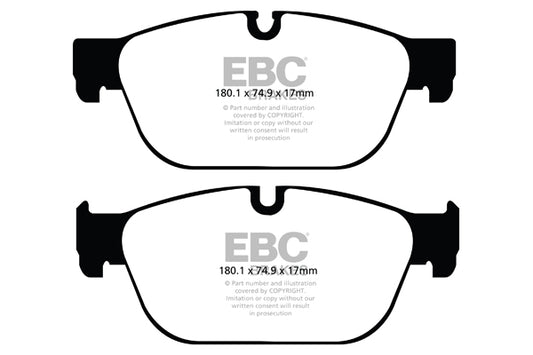 EBC Front Greenstuff Pads for Citroen C5 3.0 TD BHP 2009 DP22092