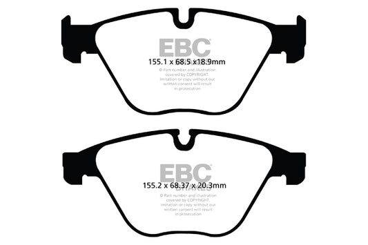 EBC Front Greenstuff Pads for BMW 5 Series (F10) 520 2.0 T BHP 2012 DP22103