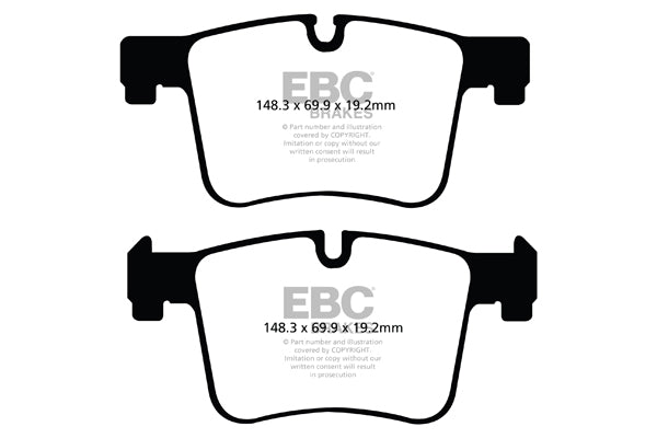 EBC Front Yellowstuff Pads for BMW 1 Series (F20) 125 2.0 TD BHP 2011 DP42105R