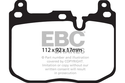 EBC Front Greenstuff Pads for BMW 2 Series (F22 Coupe) 228 2.0 T 240BHP 2014 DP22130