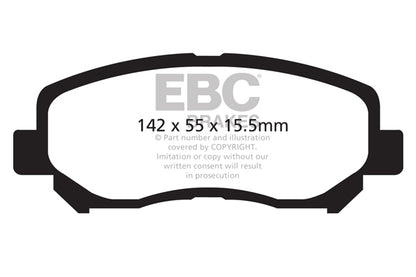 EBC Front Yellowstuff Pads for Mazda CX5 (1st Gen) 2.0 162BHP 2012 DP42134R